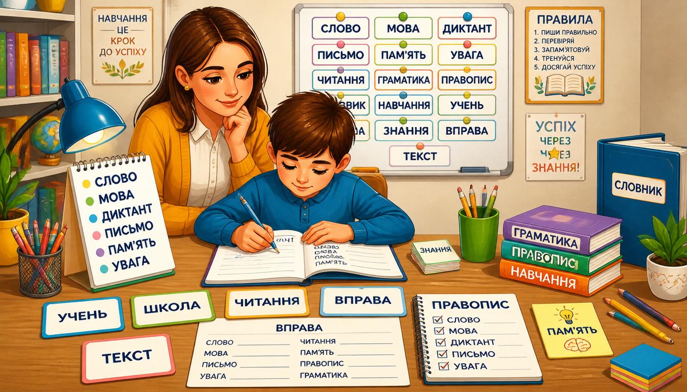 Словниковий диктант: підготовка та вправи на словникові слова для учнів початкових класів